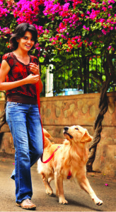 Natasha with dog